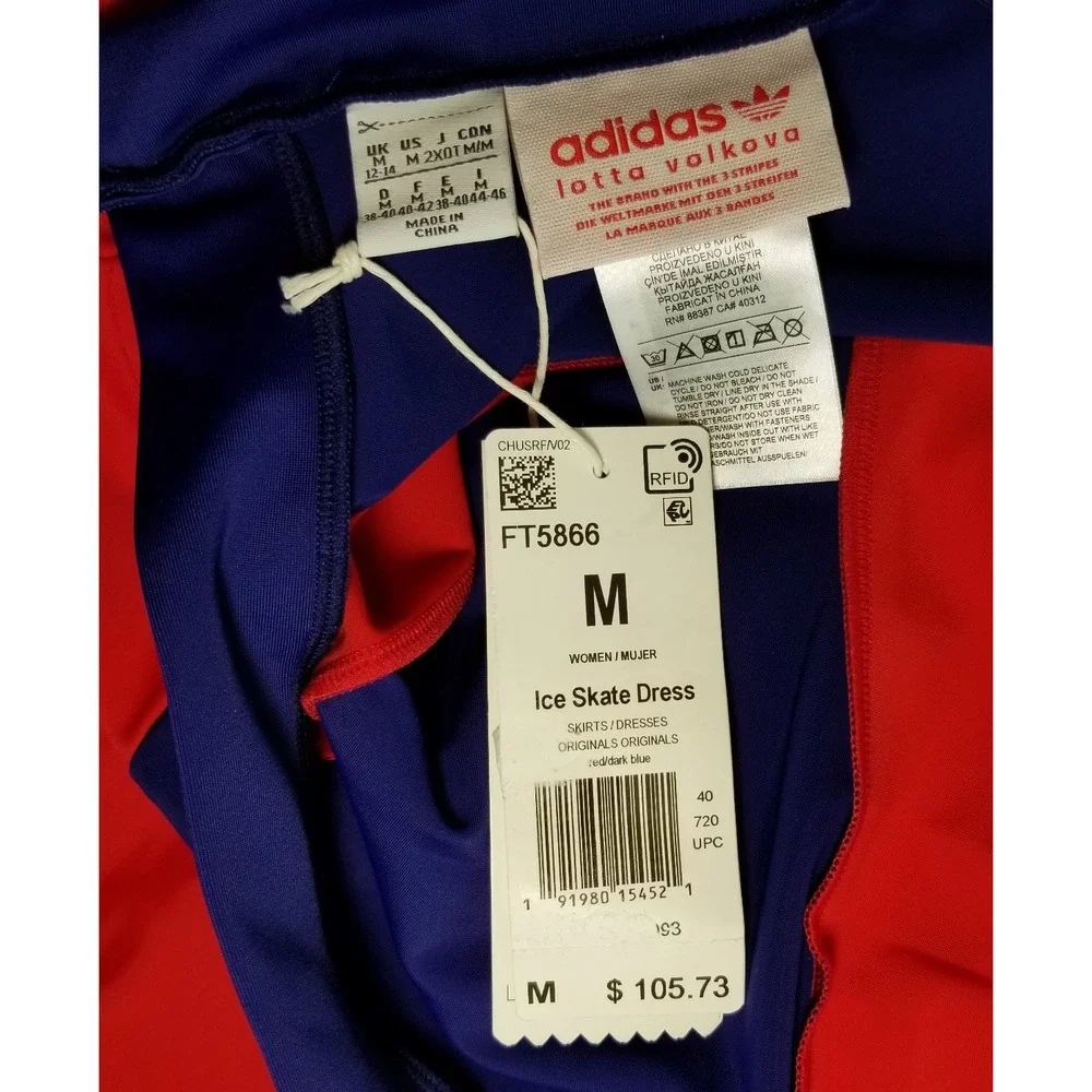 Adidas Lotta Volkova Long Sleeve Ice Skate Dress FT5866 Size Medium NWT